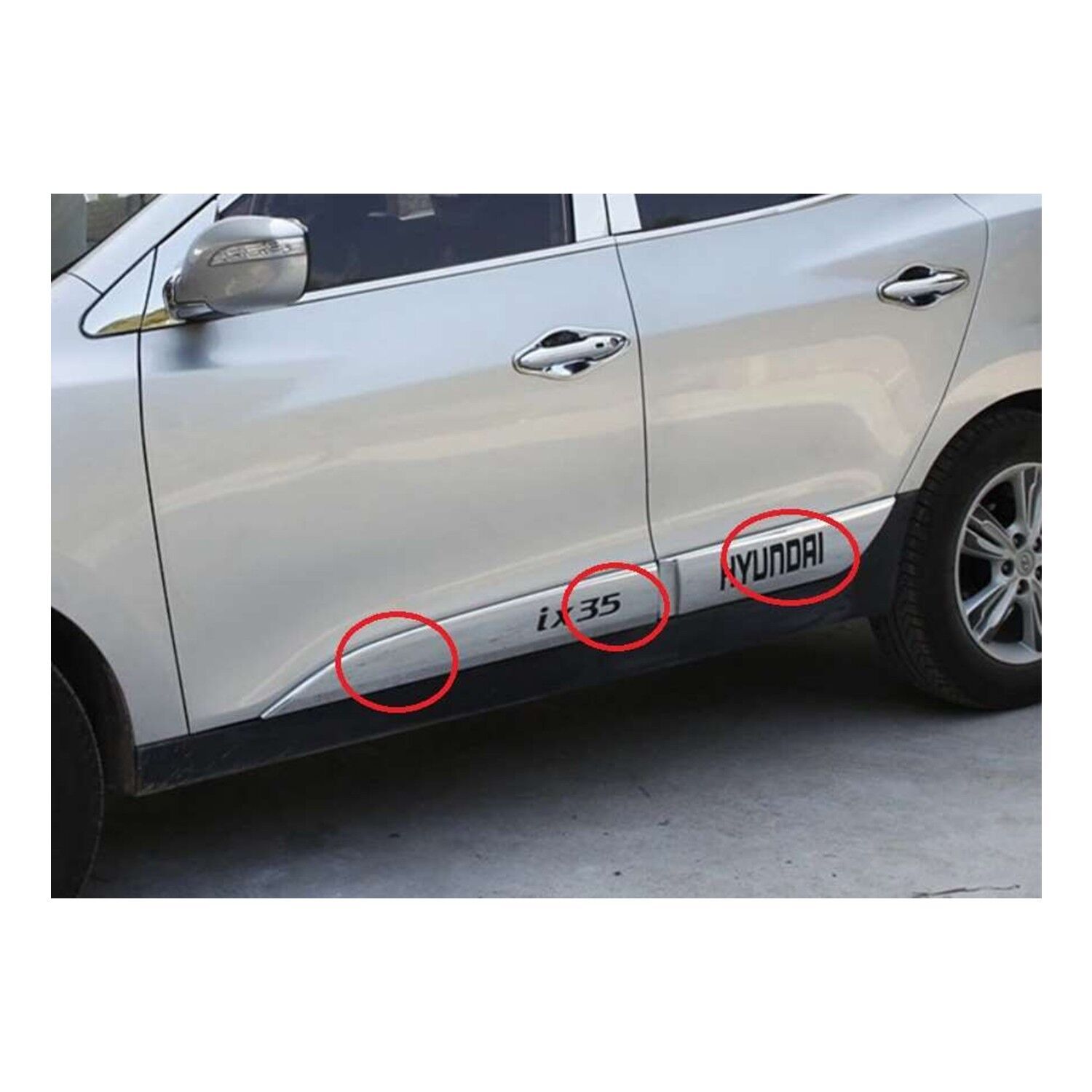 Hyundai IX35 Uyumlu 2010+ Uyumlu Yan Kapı Çıtası Krom Parça