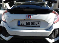 Honda Civic Fc5 2016-2020 Uyumlu Arka Logo Kırmızı