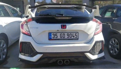Honda Civic Fc5 2016-2020 Uyumlu Arka Logo Smoke