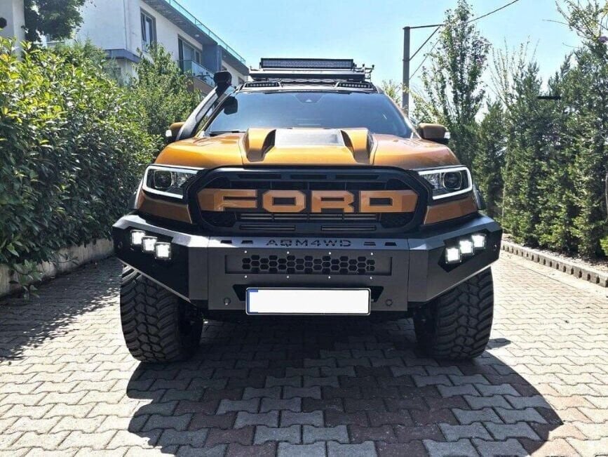 Ford Ranger Uyumlu Yedek Parça 2015-2021 Off Road Çelik Ön Tampon Koruma AQM4WD M50