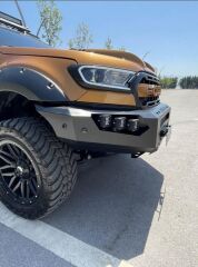 Ford Ranger Uyumlu Yedek Parça 2015-2021 Off Road Çelik Ön Tampon Koruma AQM4WD M50
