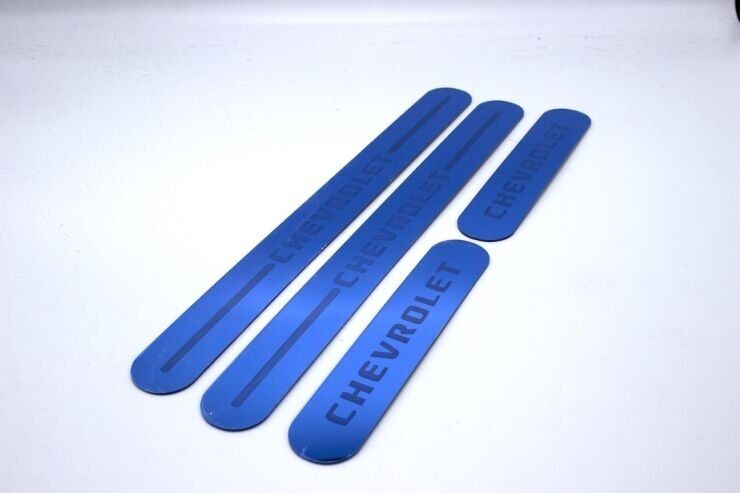 Chevrolet Uyumlu Mavi Işıksız Kapı Eşiği