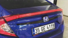 Honda Civic Fc5 2016-2020 Uyumlu Bagaj Arma Çıtası Piano Black