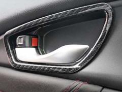 Honda Civic Fc5 2016-2020 Uyumlu Yedek Parça İç Kapı Kolu Çerçevesi Karbon İnce