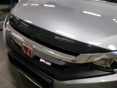 Honda Civic Fc5 2016-2020 Uyumlu Ön Panjur Üst Kaplama Karbon
