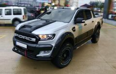 Ford Ranger Uyumlu 2006+ Off Road Ön Tampon Koruma Demiri Siyah (Tekli Bıyık) AQM4WD PST20
