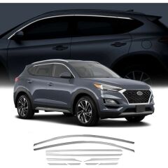 Hyundai Tucson 2015-2020 Uyumlu  Cam Üst Çıtası Krom