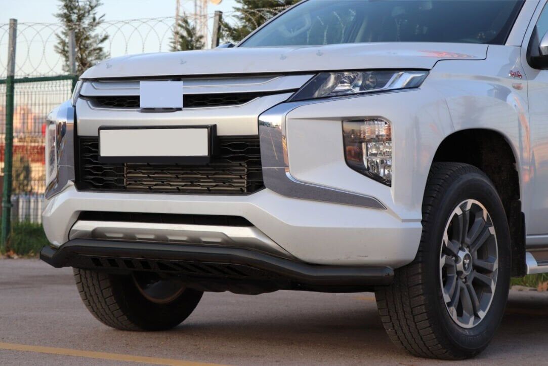 Ford Ranger Uyumlu Yedek Parça 2006+ Off Road Saclı Ön Koruma Ön Tampon Koruma Demiri Siyah GloPlus AQM4WD PST22