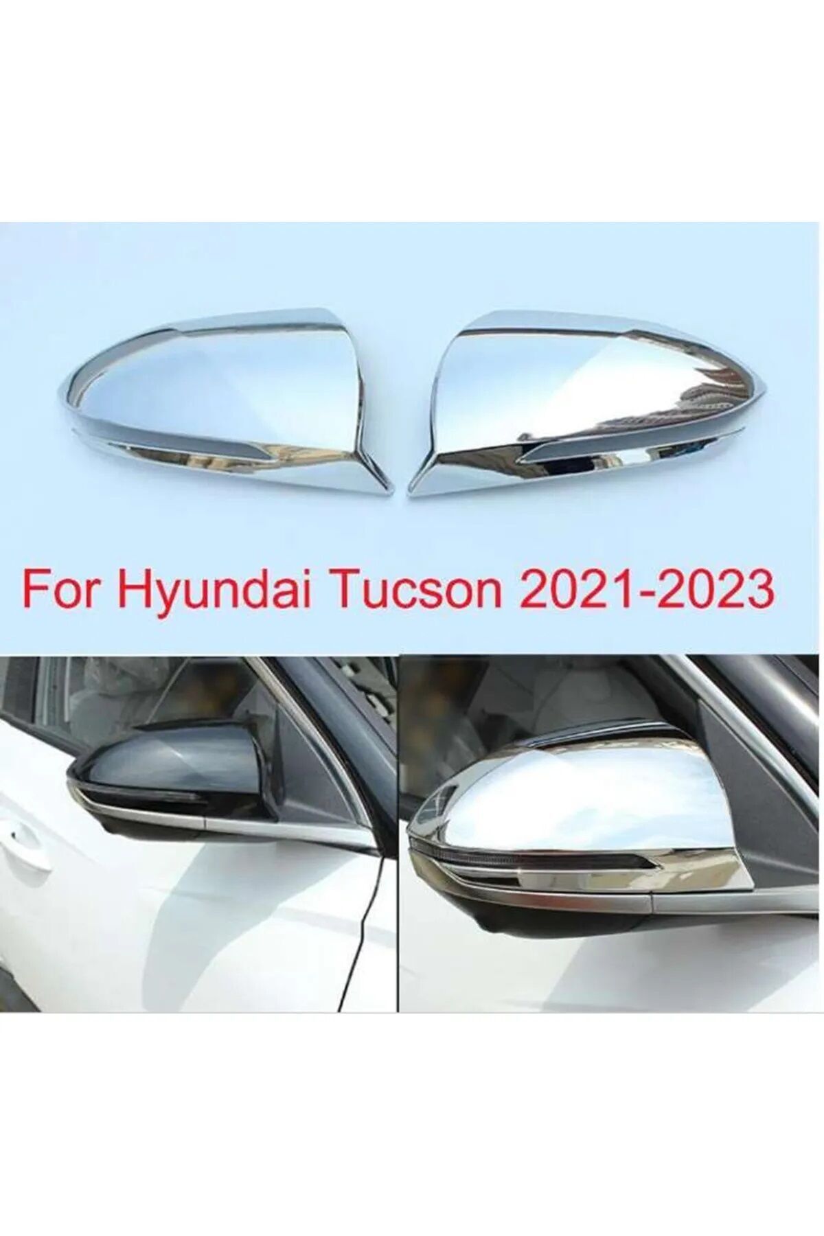 Hyundai Tucson Uyumlu 2021+ Uyumlu Ayna Kapağı Abs Krom Parça