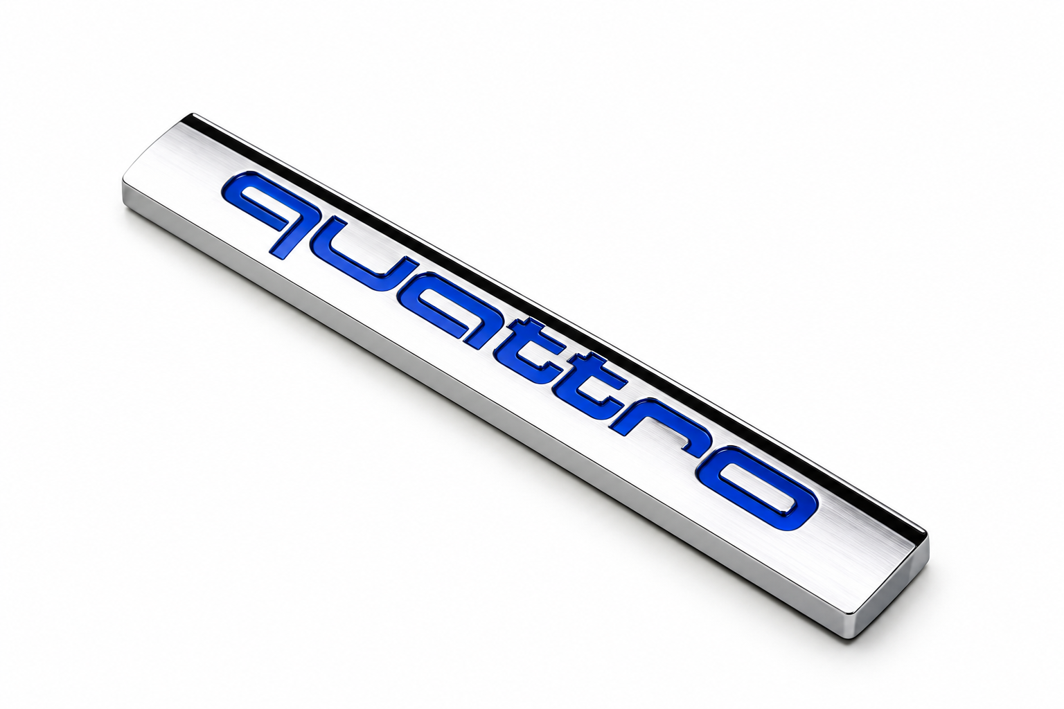Audi Quattro  Uyumlu Siyah Bagaj Logosu 7×1 Cm