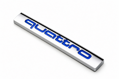 Audi Quattro  Uyumlu Siyah Bagaj Logosu 7×1 Cm