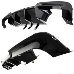 BMW F10 Uyumlu Yedek Parça M5 Vorsteiner Difüzör Boyasız Plastik