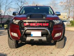 Ford Ranger Uyumlu 2006+ Off Road Krom Poliüretan Ön Koruma Ön Tampon Koruma Demiri Amazonplus AQM4WD PWT15