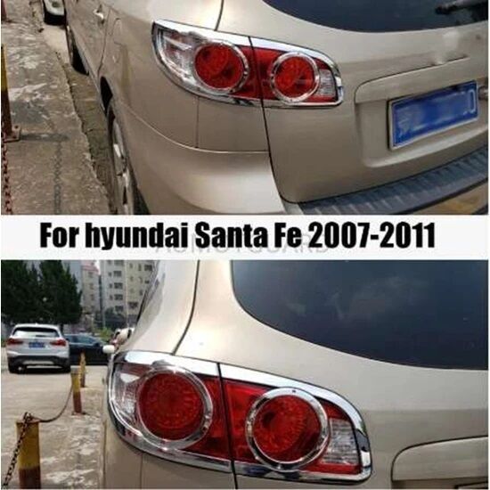 Hyundai Santa Fe 2006-2012 Uyumlu Arka Stop Kaplama Abs Krom