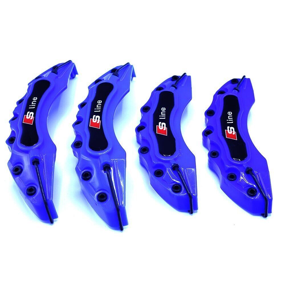 Audi  Uyumlu Yedek Parça Logolu Kaliper Kapağı Mavi 4 Parça