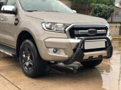 Ford Ranger Uyumlu Yedek Parça   2006+ Off Road Poliüretan Ön Koruma Ön Tampon Koruma Demiri Siyah AQM4WD