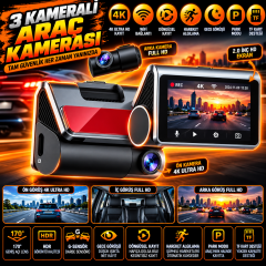 HyperX 4K Ultra HD Araç Kamerası (Dash Cam) – ADAS/BSD/GPS/Wi-Fi Vrpro