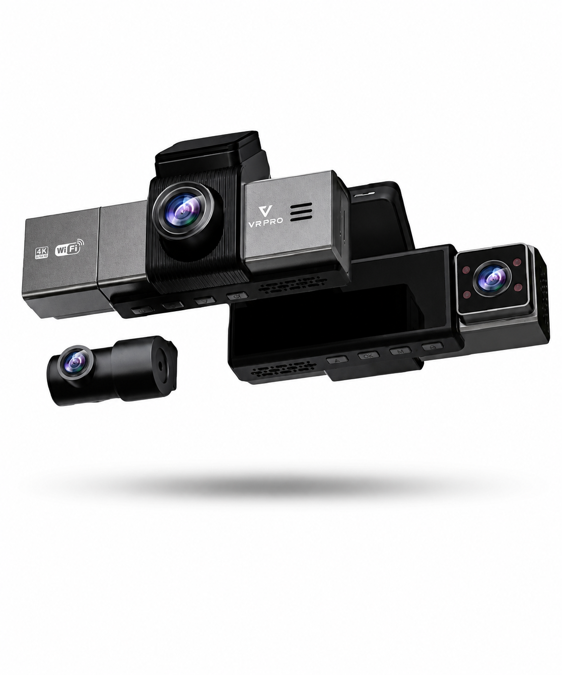 Vrx 3 Kameralı 4K Ultra HD Araç İçi Kamera (Dash Cam) Vrpro
