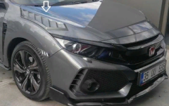 Honda Civic Fc5-fk7 Uyumlu Motor Kaput Kabartma Type-r Dızayn - Boyasız