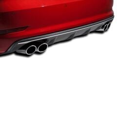 Audi A3 Sedan 17 - 19  Uyumlu S3 Difüzör (Sağ Sol Çıkış) Plastik Boyasız