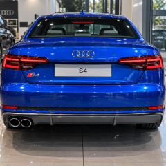 Audi A4 B9 2017 - 19 S4  Uyumlu Difüzör (Sol Çift Çıkış) Plastik Boyasız