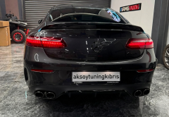 Mercedes C238 E Coupe 2017+ Difüzör ve Siyah Egzoz Seti Coupe Cabrio