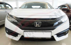 Honda Civic Fc5 2016-2020 Uyumlu  Ön Panjur Kaplama Karbon