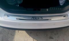 Ford Focus 3 HB 2011-2018 Uyumlu Arka Tampon Eşiği Kromu