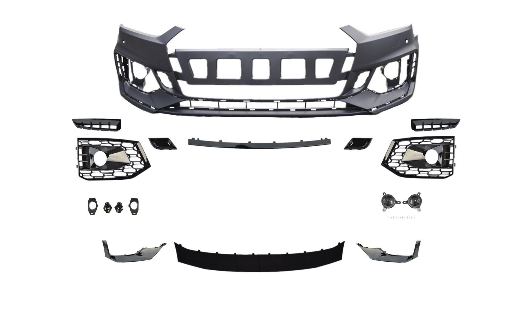 A5 2012-2015 İçin Uyumlu RS5 2017+ Facelift Ön Tampon & Panjur Set