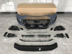 A5 2021+ İçin Uyumlu 4 Kapı Rs5 Ön Tampon Panjur Set