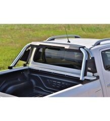 Ford Ranger Uyumlu 2012-2015 (Double Plus Chrome) Poliüretan Krom Roll Bar AQM4WD PRB01