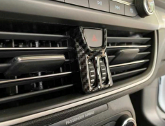 Ford Focus Uyumlu 2019+ İkaz Düğme Kaplama -karbon(abs)