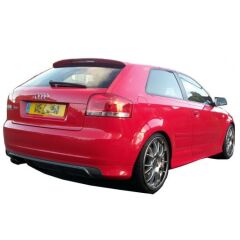 Audi A3 8P S3 2005 - 2008  Uyumlu 2 Kapı Arka Tampon Eki - Difüzör (Plastik)