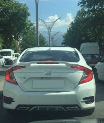 Honda Civic Fc5 Uyumlu Orta Boy Işıklı Spoiler (Boyasız)