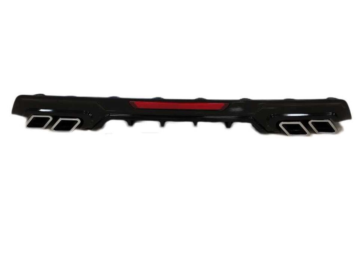 Honda Civic Fc5 Uyumlu 2016-2020 Difüzör Kare Egzoz Piano Black