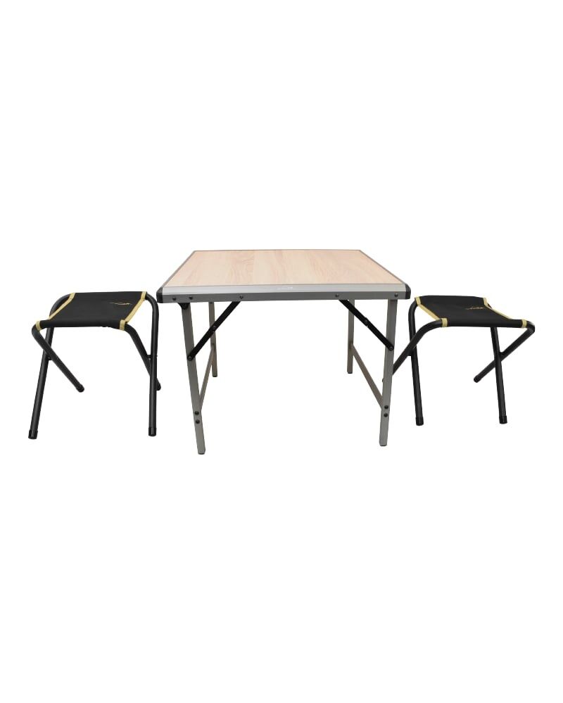 Mdf Küçük Katlanır Masa + 2 Katlanır Tabure Set