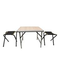 Mdf Küçük Katlanır Masa + 2 Katlanır Tabure Set