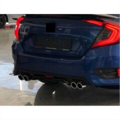 Honda Civic Fc5 Uyumlu 2016-2020 Difüzör Piano Black