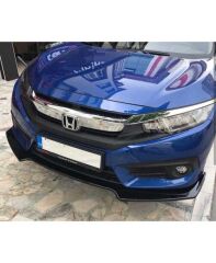 Honda Civic Fc5 Uyumlu  2016-2020 Ön Lip 3 Parça