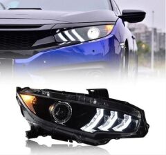 Honda Civic Fc5 Uyumlu 2016-2021 Animasyonlu Mustang Dizayn Led Far Takımı