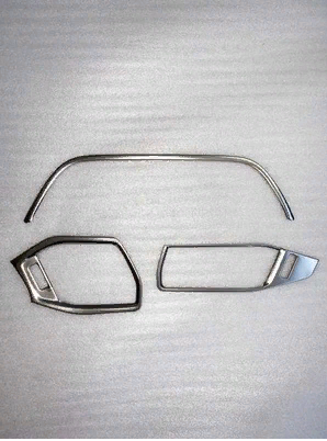 Ford Focus  Uyumlu Yedek Parça  2019+ Menfez Kaplama 3 Parça Sılver(paslanmaz Çelık)