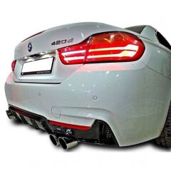 Bmw F32 - F33 - F36 4 Serisi 2013-2020 Uyumlu M Performance Difüzör (Sağ Sol Çift) Plastik Boyasız