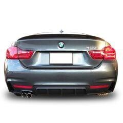Bmw F32 - F33 - F36 4 Serisi 2013-2020 Uyumlu M Performance Difüzör (Sol Çift Çıkışlı) Plastik Boyasız