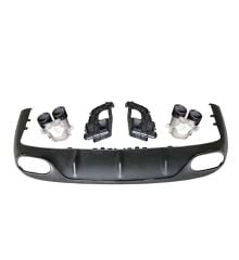 E Coupe 2017+ C238 Uyumlu Difüzör v eSiyah Egzoz Seti [Coupe&Cabrio)