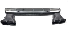 W205 C Serisi İçin Silver Difüzör & Egzoz Seti (Normal Sedan) Silver Egzoz İle