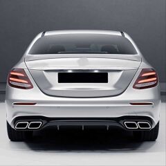 W213 E Serisi için E63 Silver Difüzör & Egzoz Seti (Normal Sedan) 2017+ Silver Egzoz İle