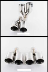 Bmw Uyumlu Yedek Parça M-Performance Yuvarlak Egzoz Ucu Seti Silver