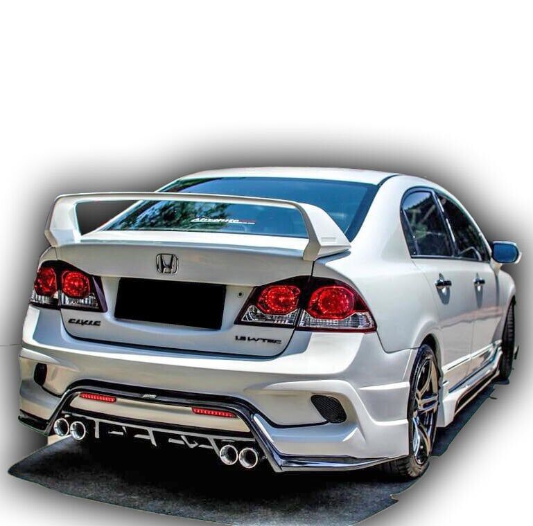 Honda Civic Fd6 Uyumlu 2006 - 2012 Type-R X Arka Tampon Plastik Boyasız
