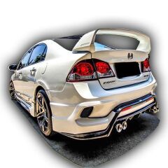 Honda Civic Fd6 Uyumlu 2006 - 2012 Type-R X Arka Tampon Plastik Boyasız