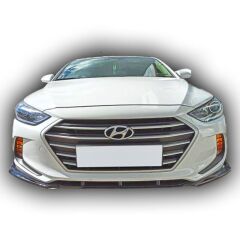 Hyundai Elantra 2016 - 18 Custom Ön Lip (3 Parça) Plastik Boyasız